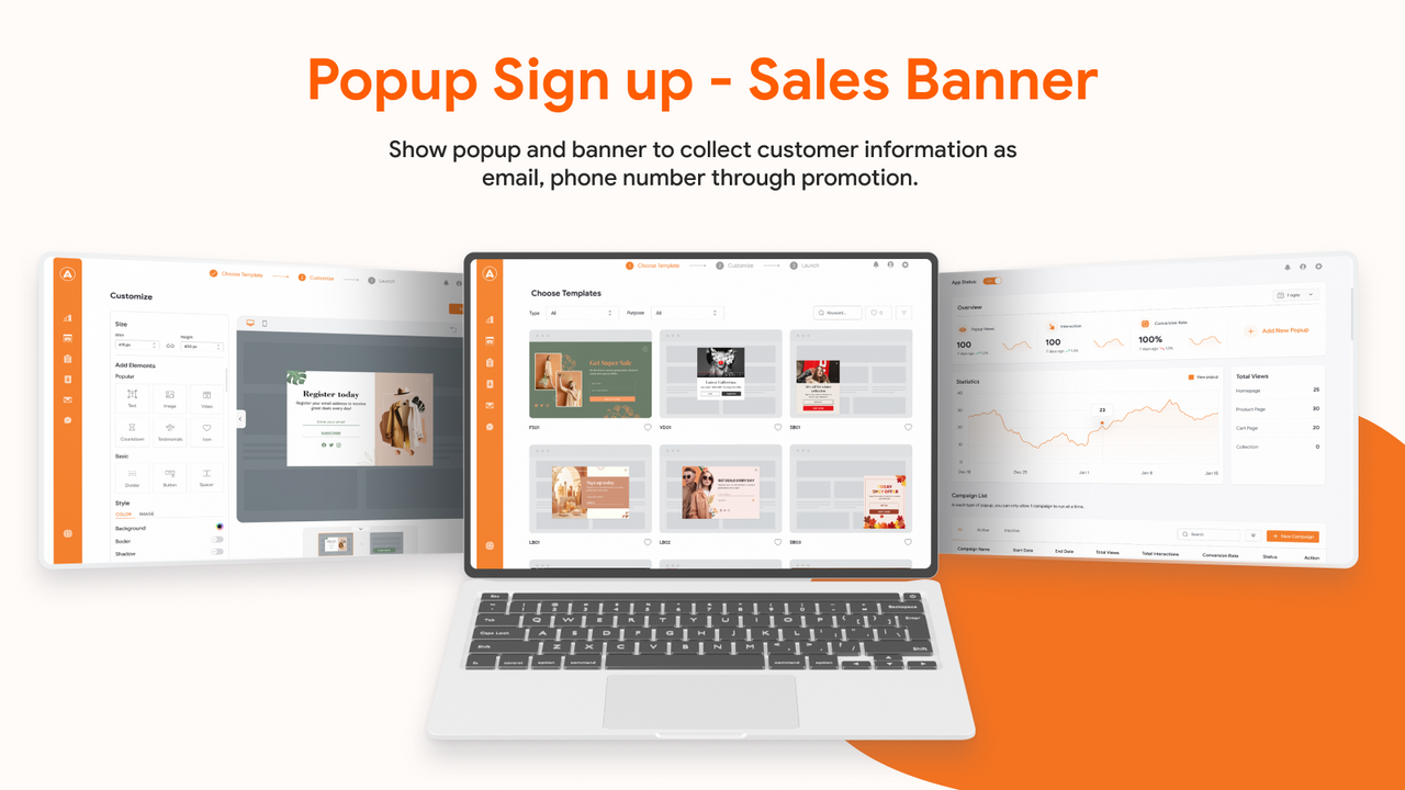 Popup Sign up ‑ Sales Banner
