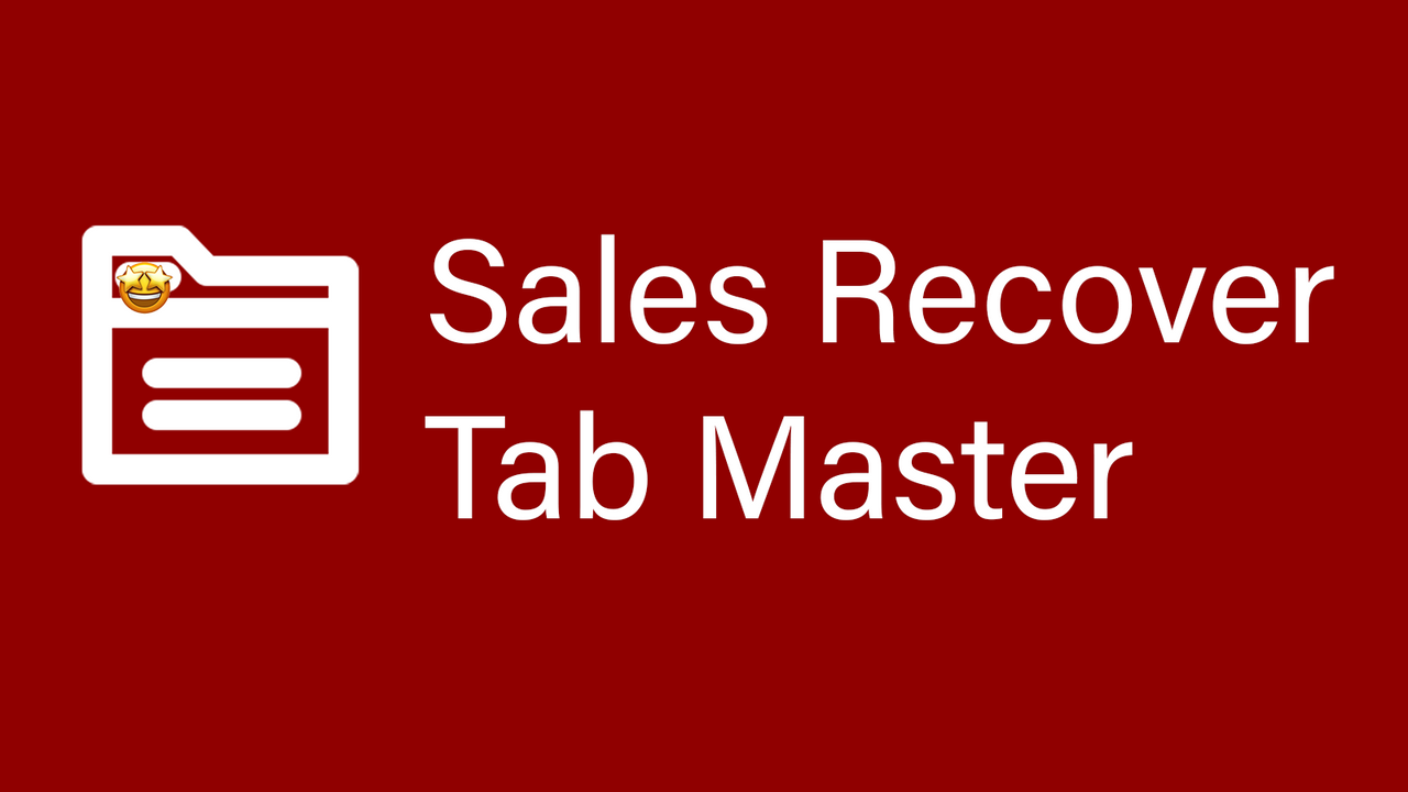 Sales Recover Tab Master