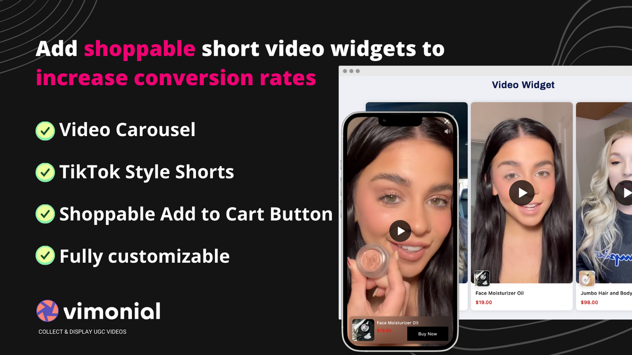 Vimonial Shoppable Video & UGC