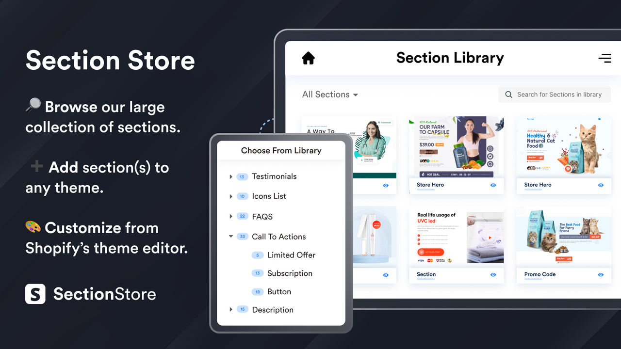 Section Store: Theme sections