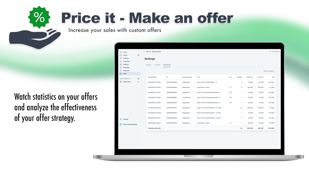Price it ‑ Make an offer