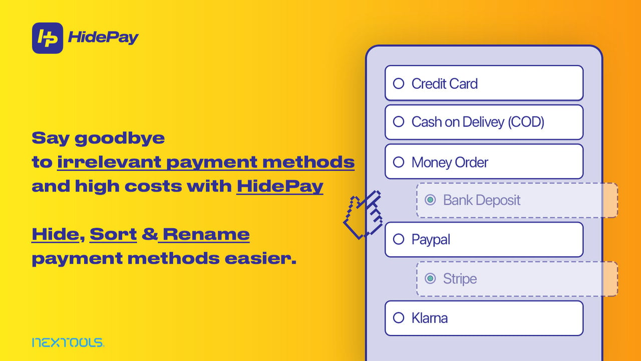 HidePay: Hide Payment Methods
