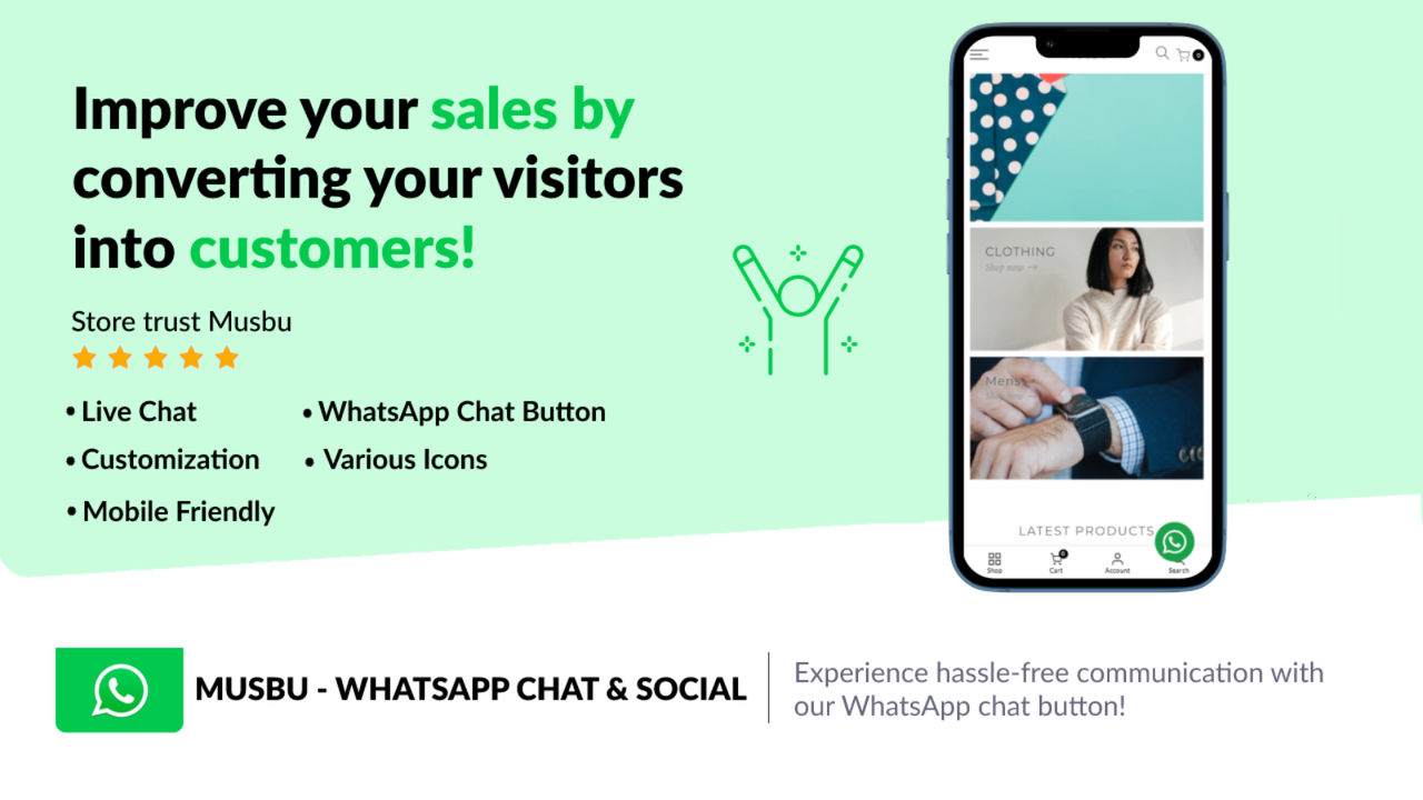 Musbu ‑ WhatsApp Chat Button