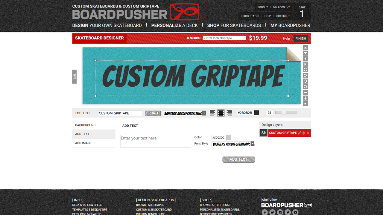 Print on Demand Custom Griptape Also