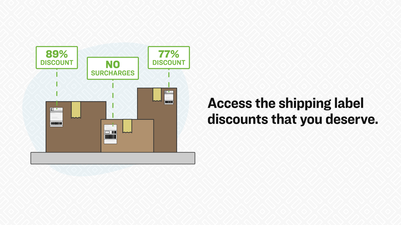 Access the shipping label discounts that you deserve.