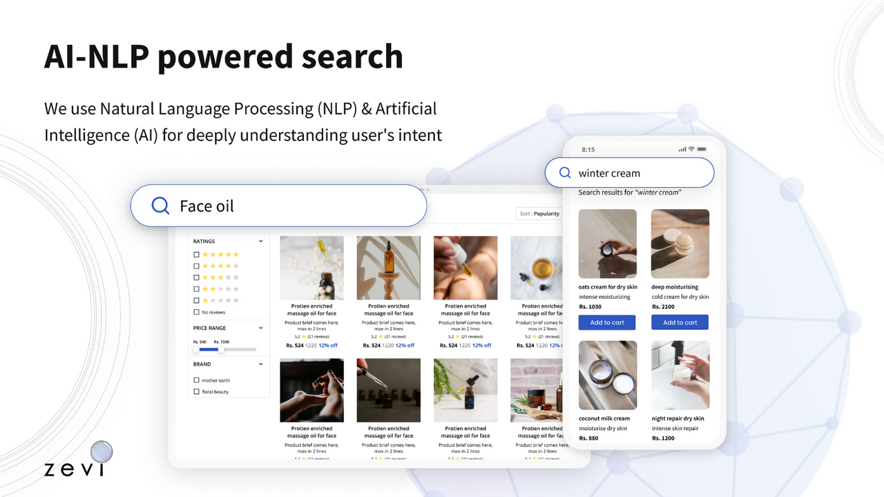 Zevi AI Search &Product Filter