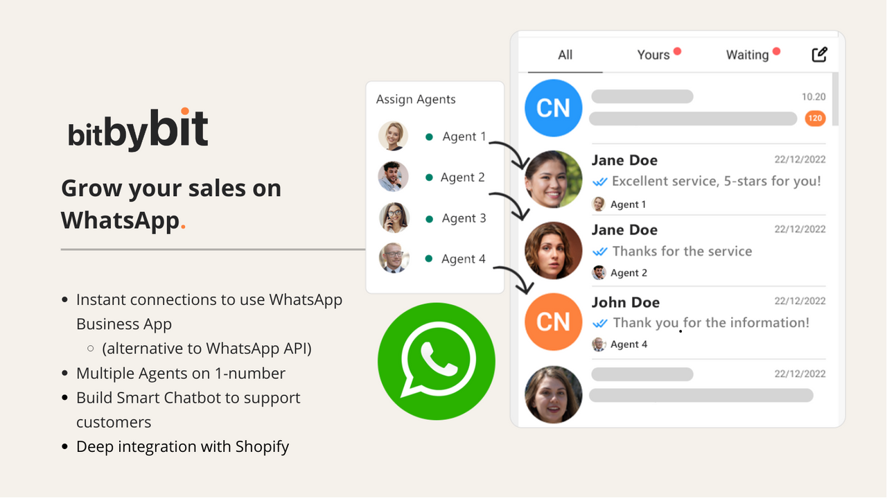 bitChat WhatsApp Inbox & CS