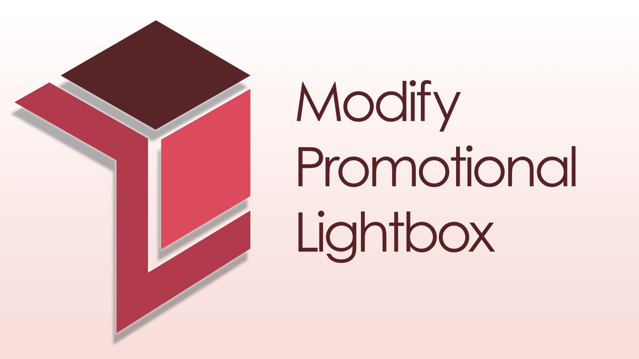 Modify Promotional Lightbox