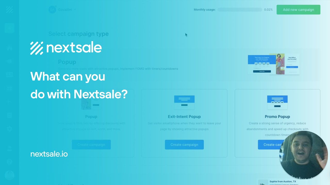 Nextsale  ‑ Social Proof App