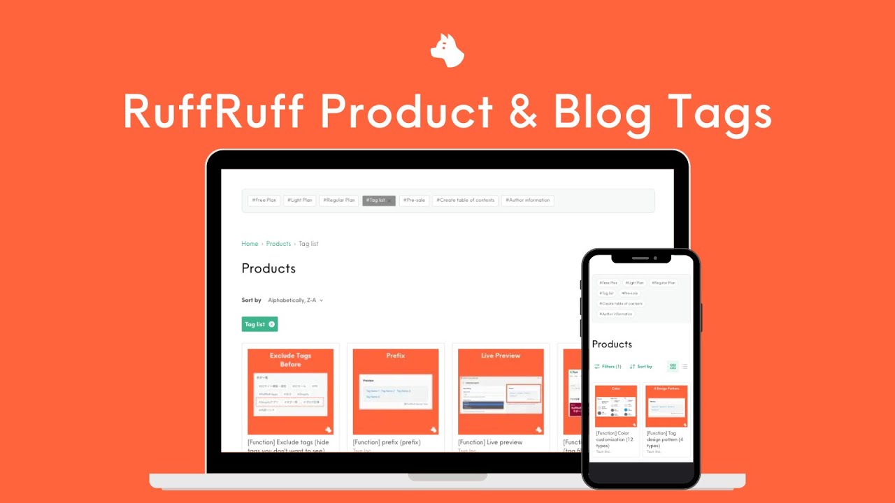 RuffRuff Product & Blog Tags