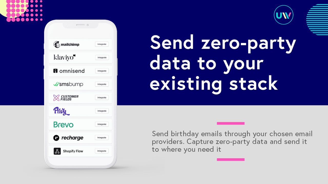 Zero-party data capture sent to your tech stack