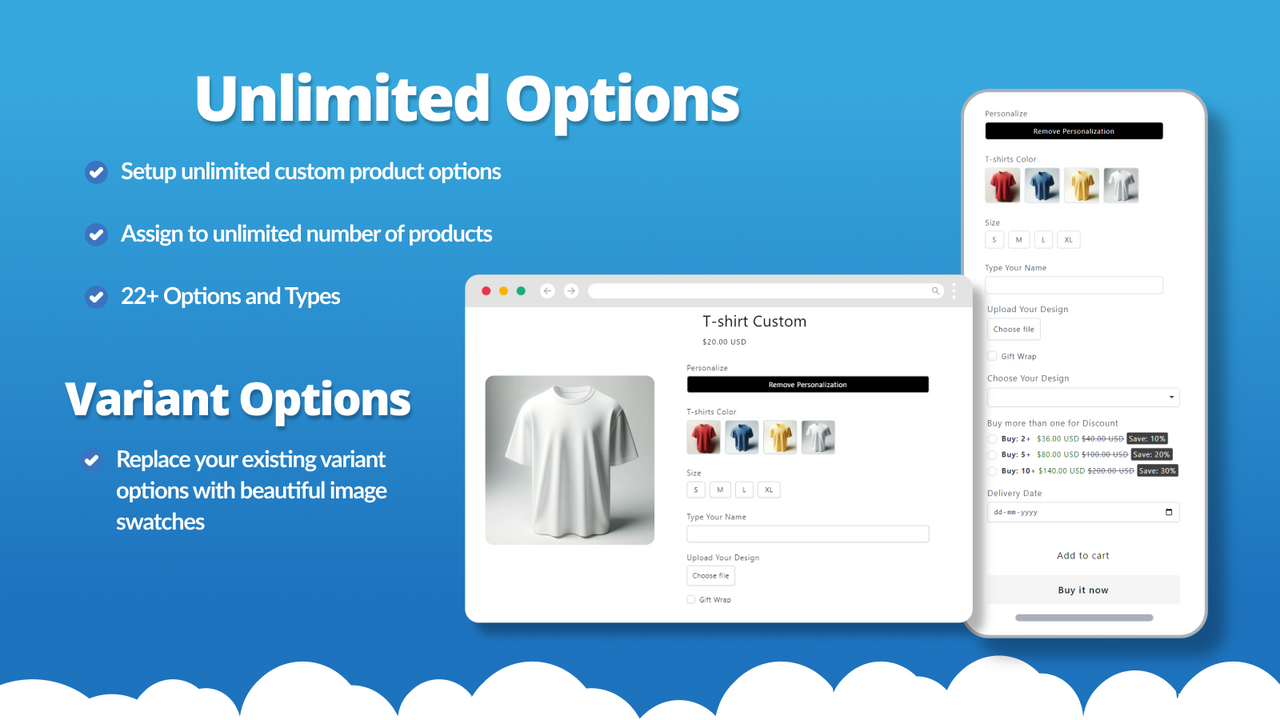 Live Product Options