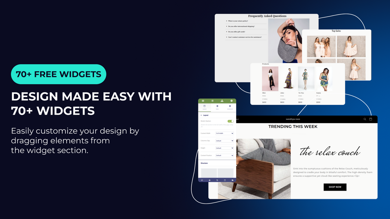 Shopify store Social Icons via Page Builder on Landing Page