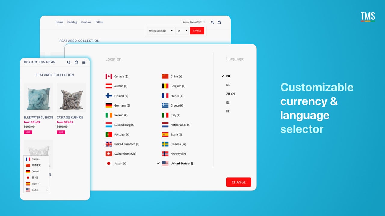 Shopify App: Translate My Store - Multi-Currency Localization