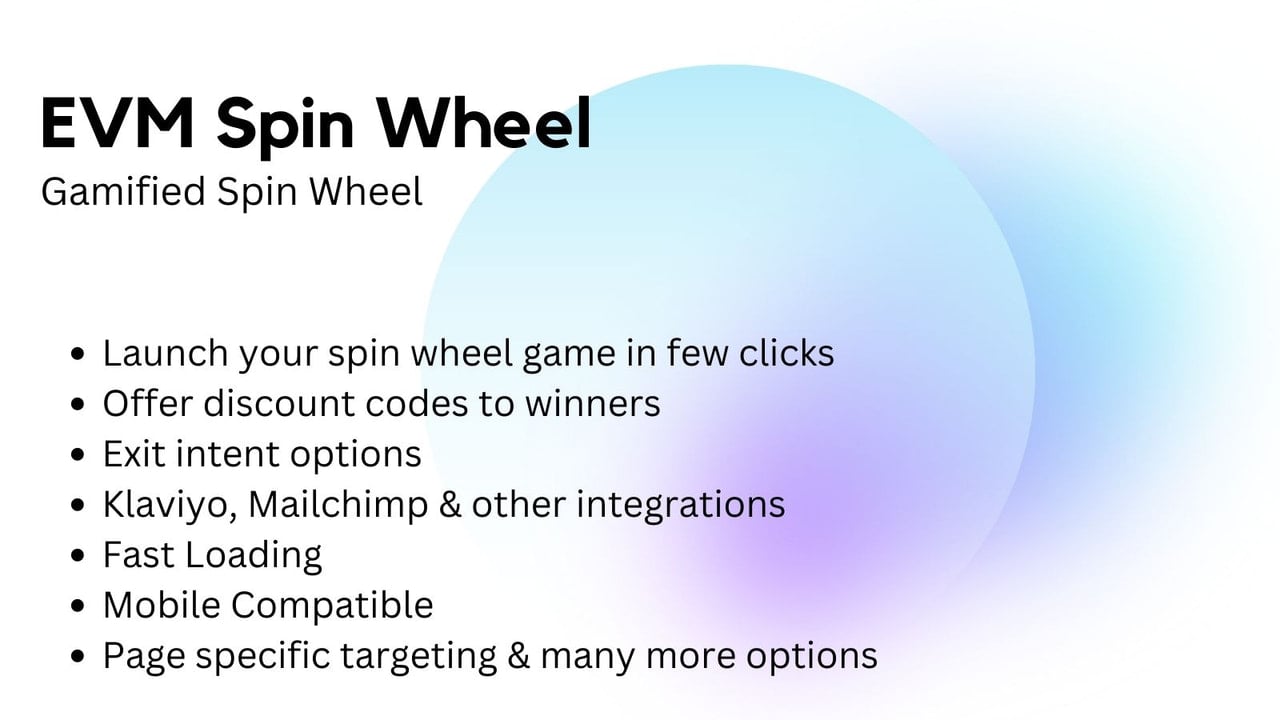 EVM Spin Wheel ‑Discount Wheel