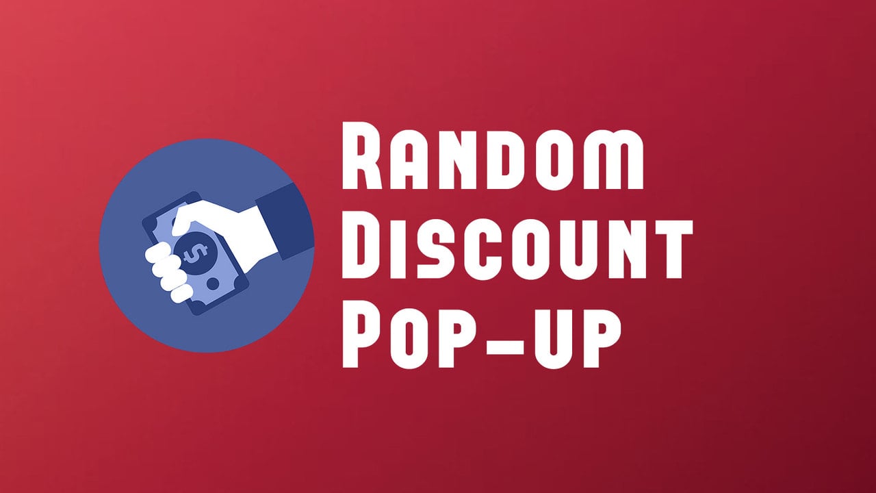 Random Discount Pop‑up