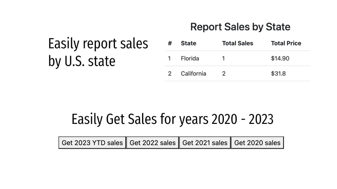 EZ Sales Report + Tax Report
