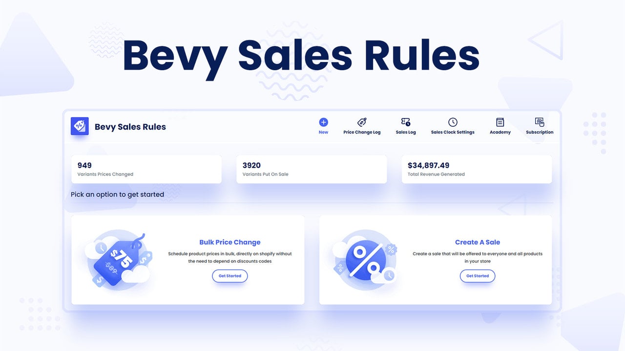 Bevy Sales & Pricing Rules