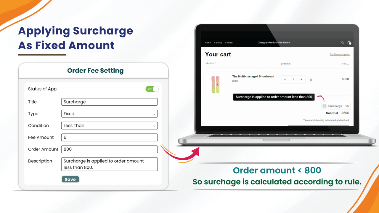 CHARGIFY Product Fee Surcharge
