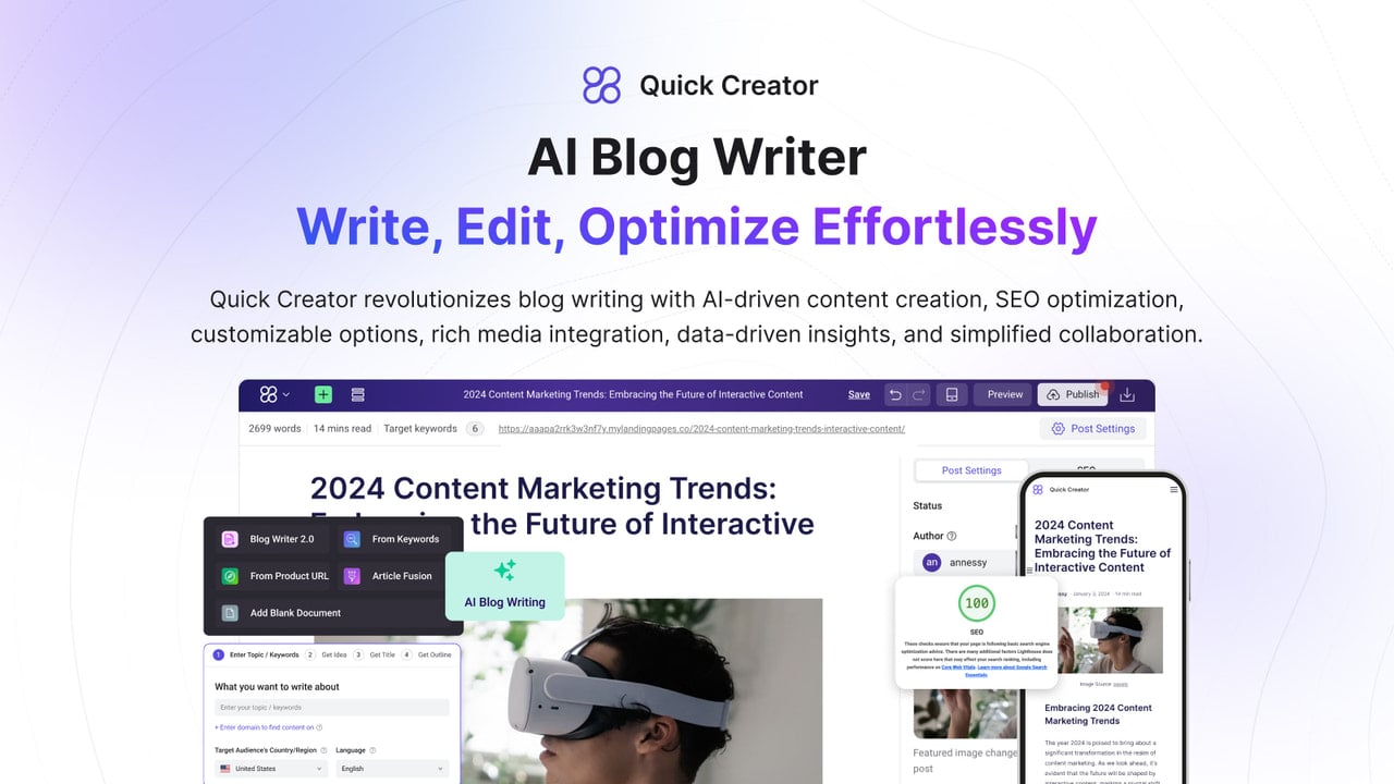 QuickCreator ‑ AI Blog Writer