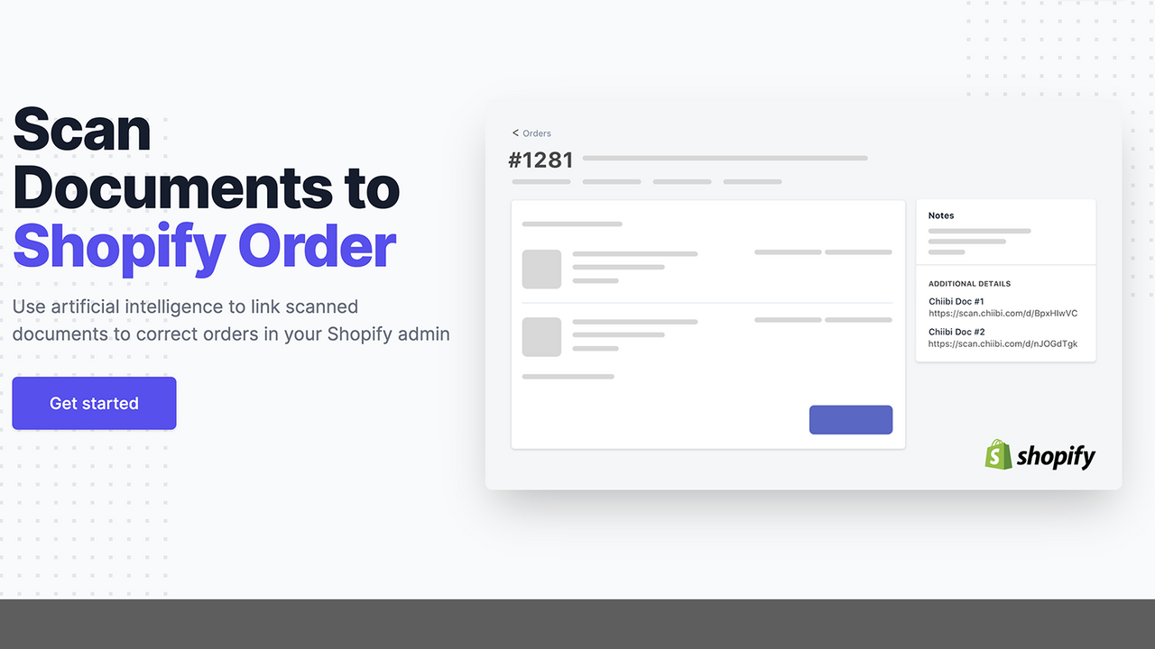 Scan documents to orders
