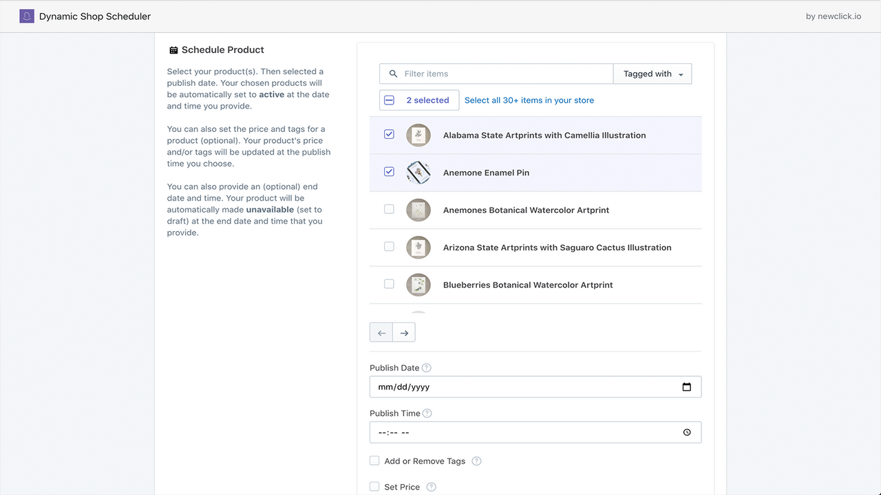 Product Scheduler Pro