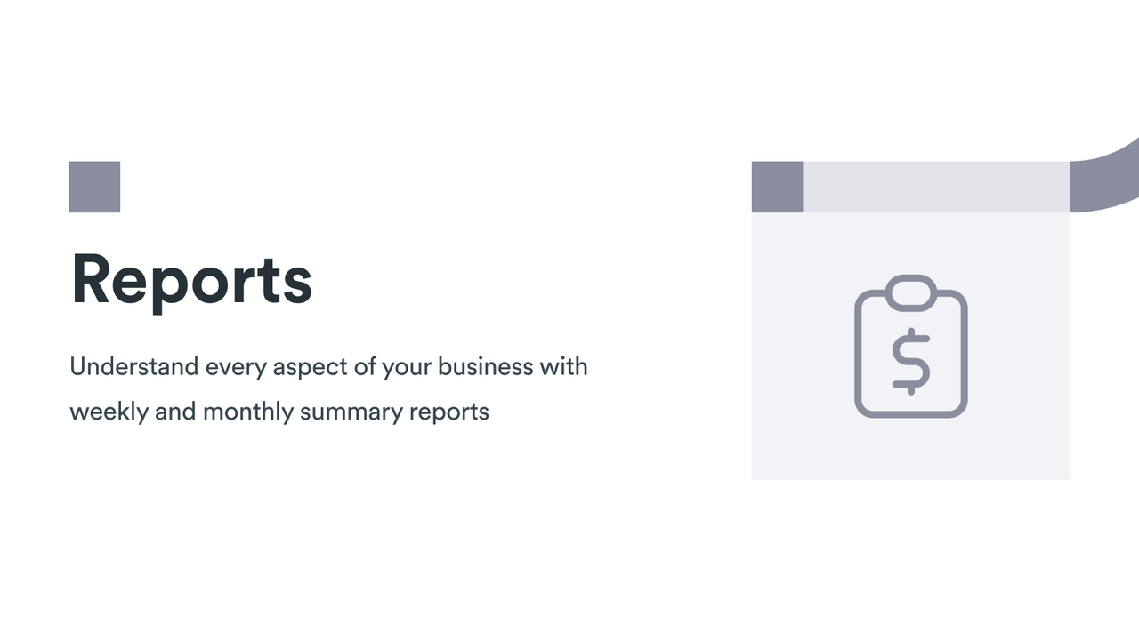 Weekly and monthly summary reports