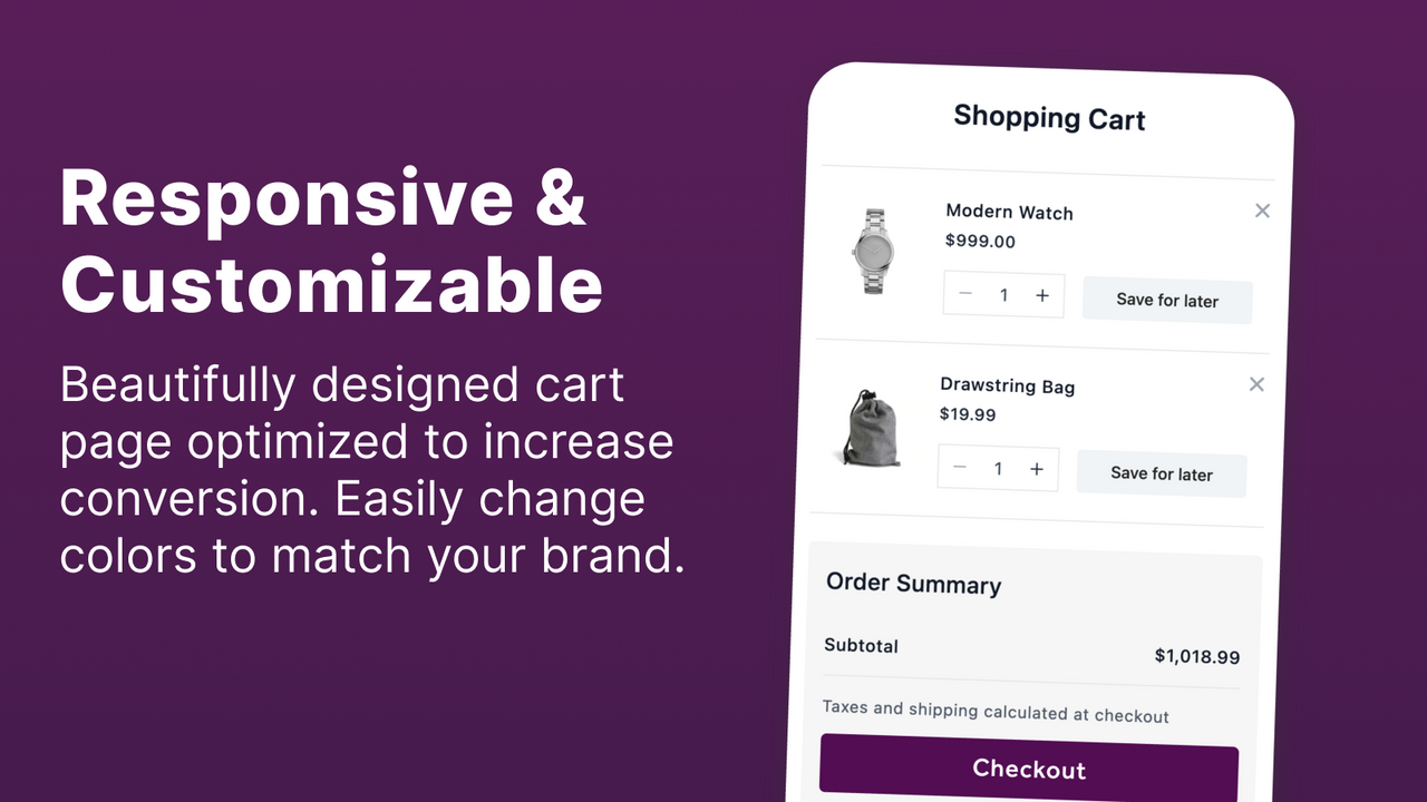 Responsive & Customizable