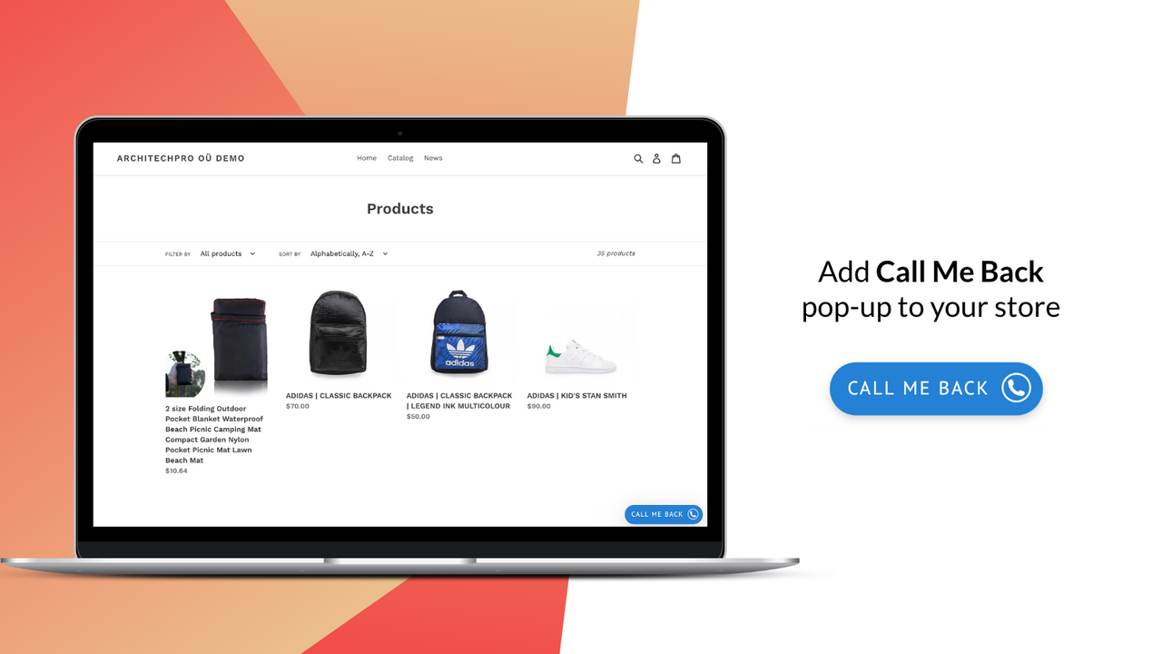 Callback request popup – button that helps to get new leads