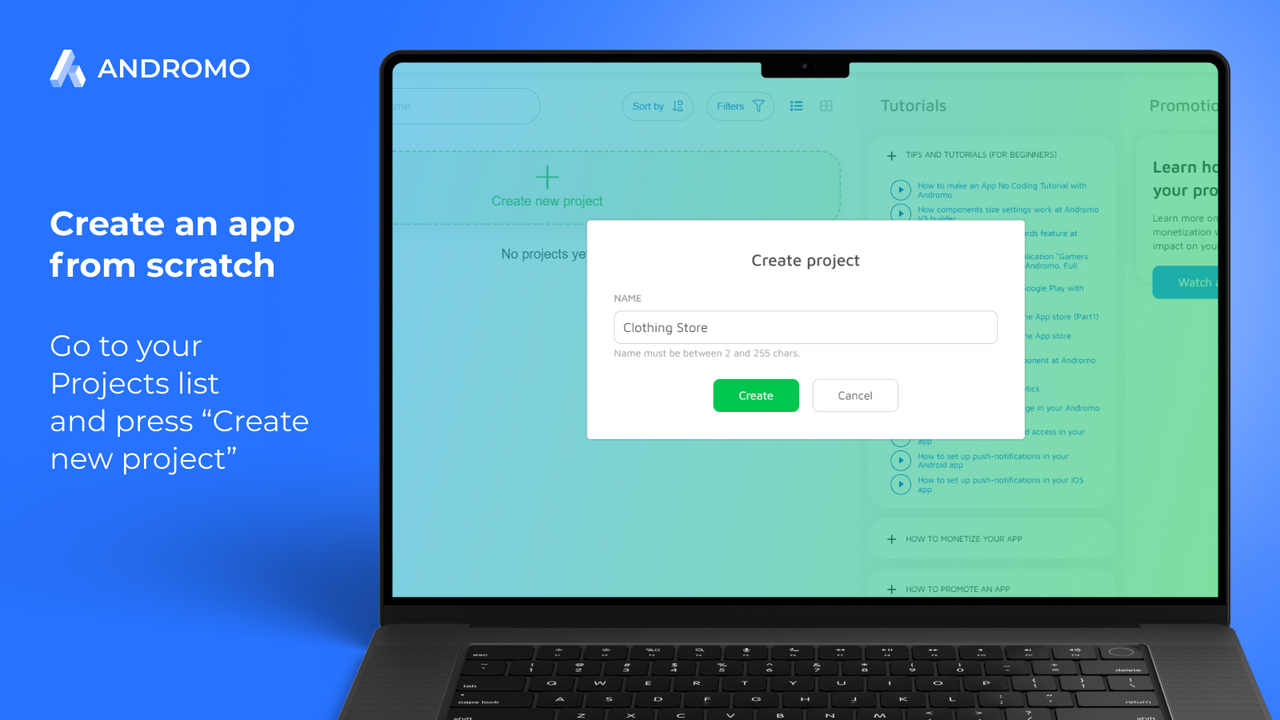 Creating app from scratch