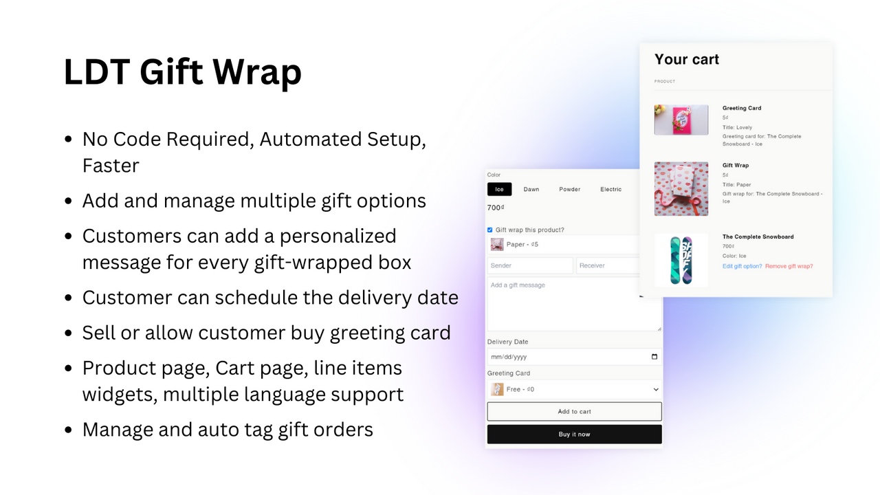 LDT: Gift Wrap, Gift Message