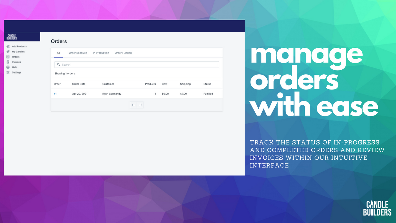 We automatically fulfill your orders & the app shows the status.