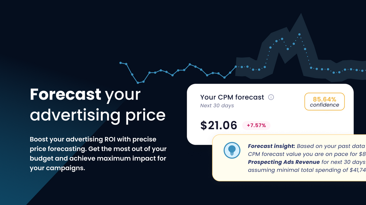 Forecast CPM, improve ROAS, predict future market behavior
