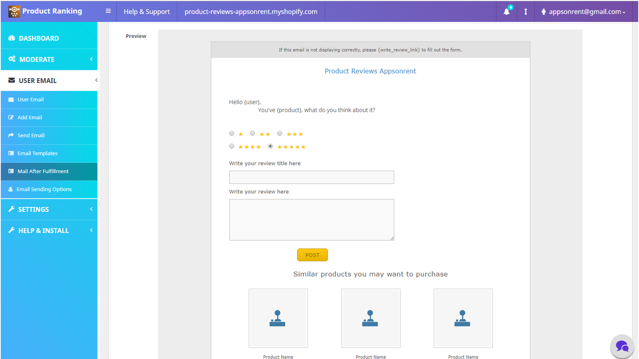 review slider