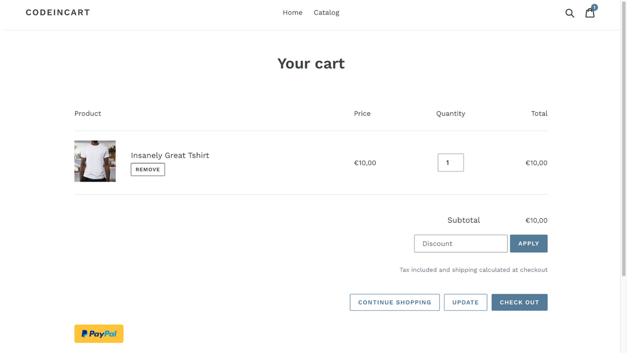 Dcode ‑ Discount codes in Cart
