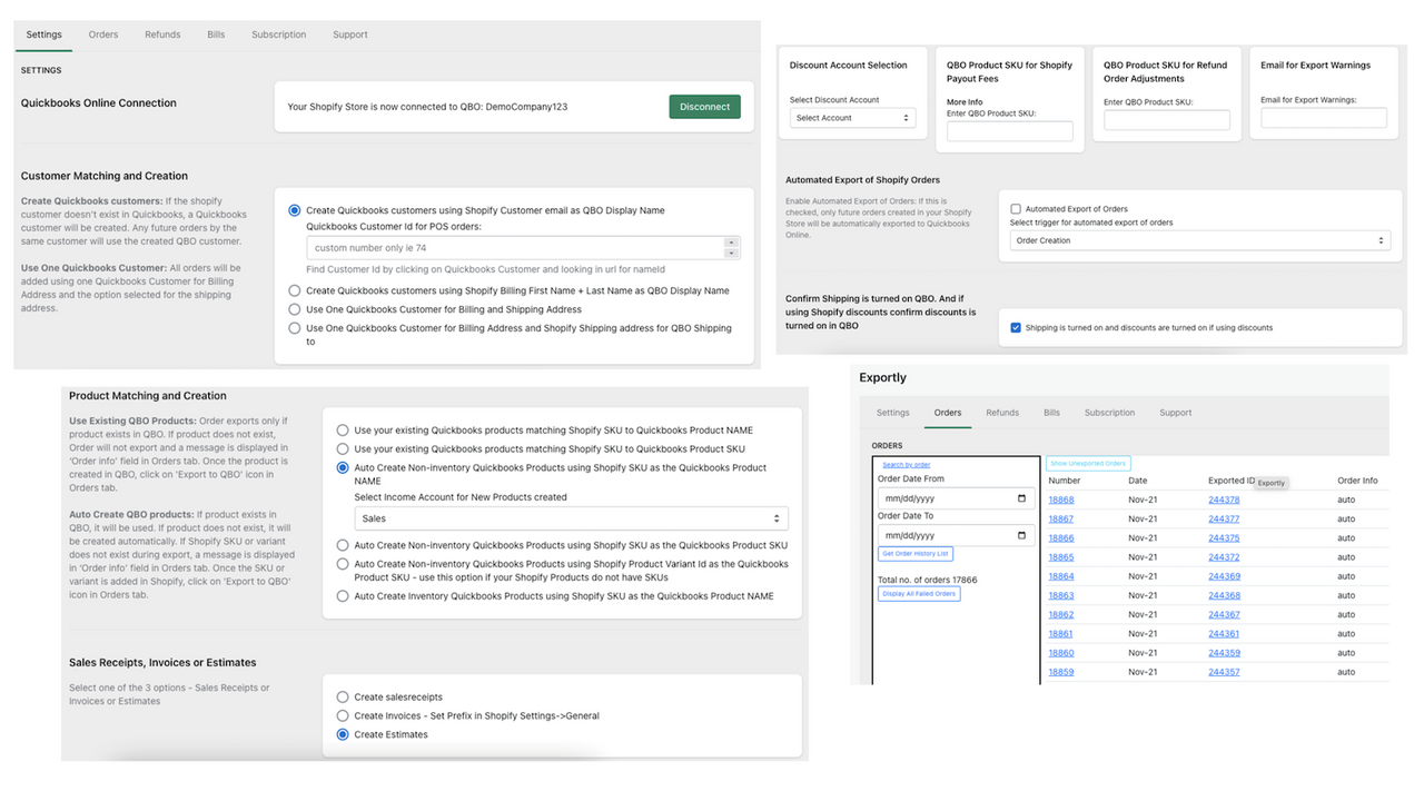 Exportly‑Quickbooks Xero Sync