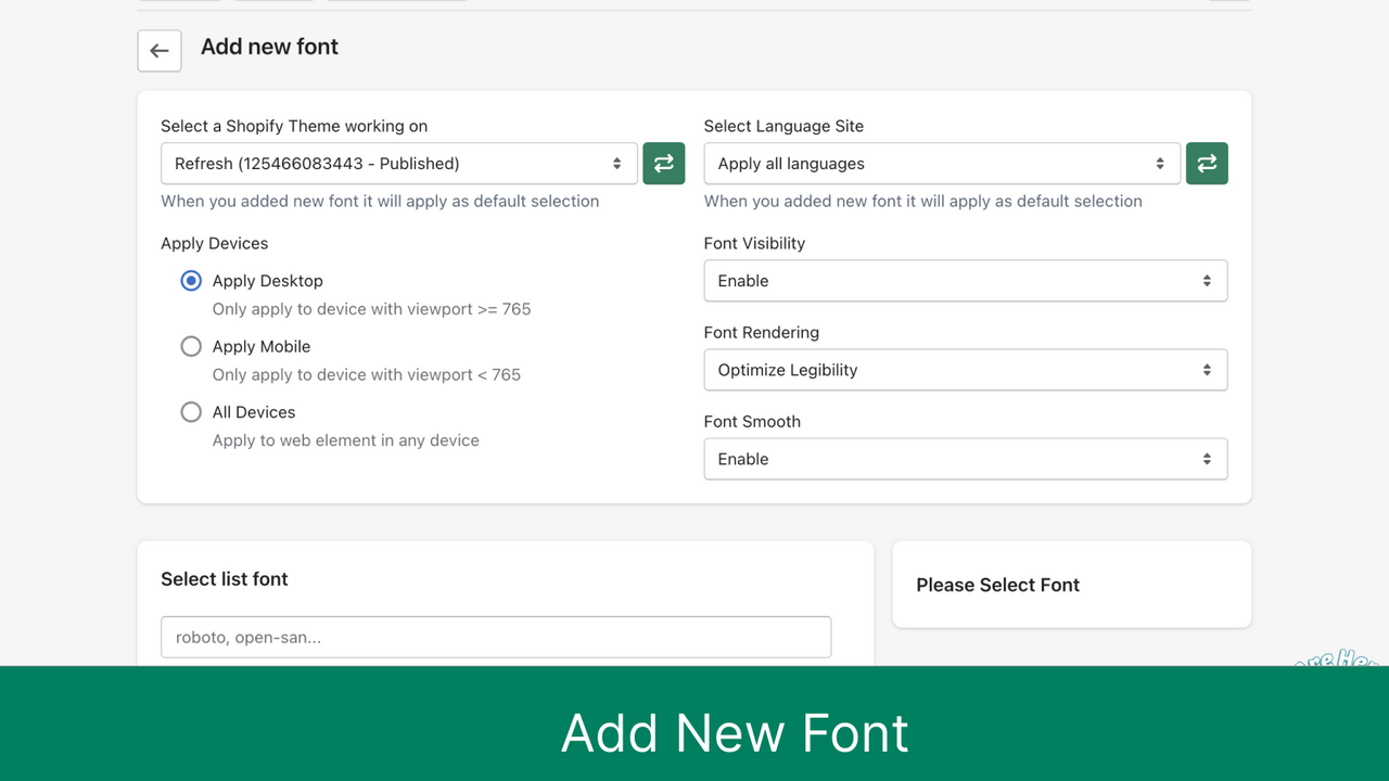 Add New Font