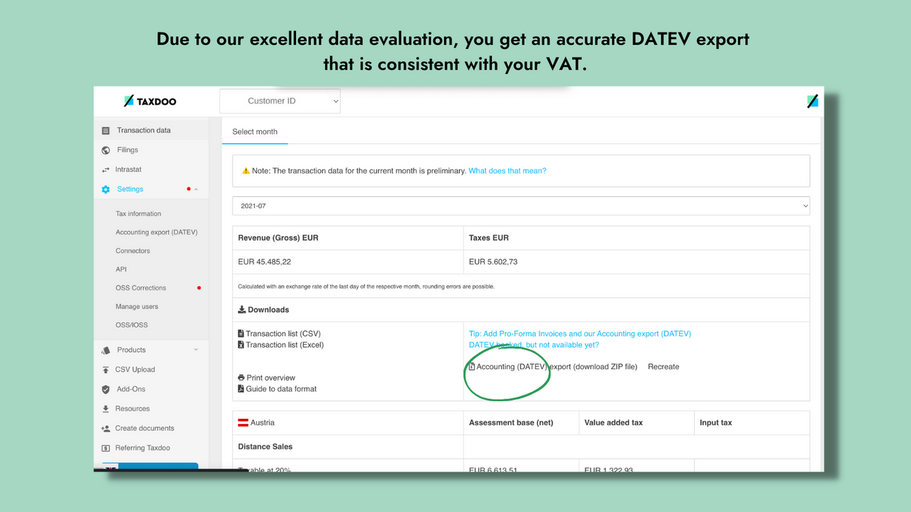 DATEV export