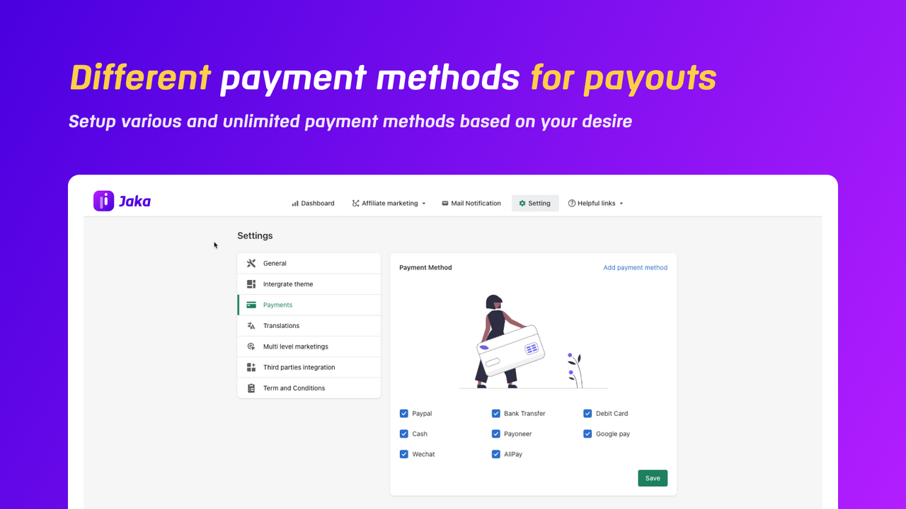 Affiliate Program Shopify app - payout