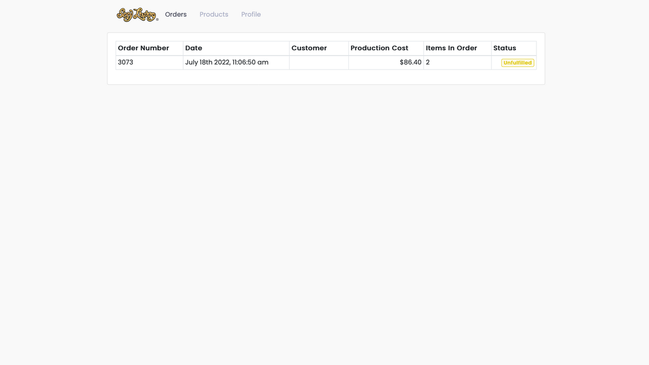 Order Tracking