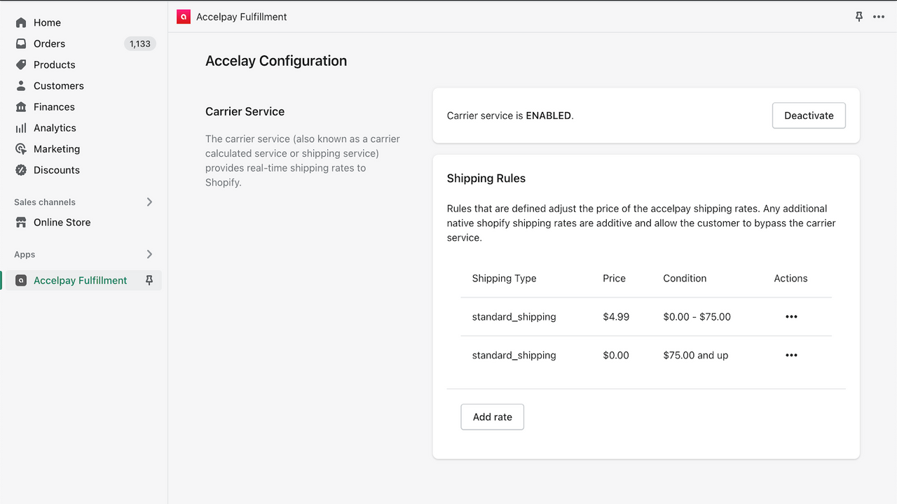 Accelpay Fulfillment