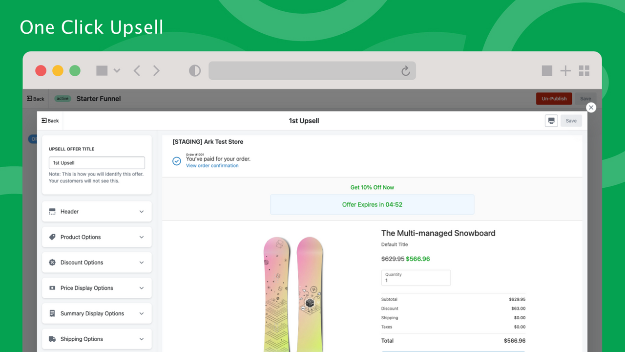 One Click Upsell