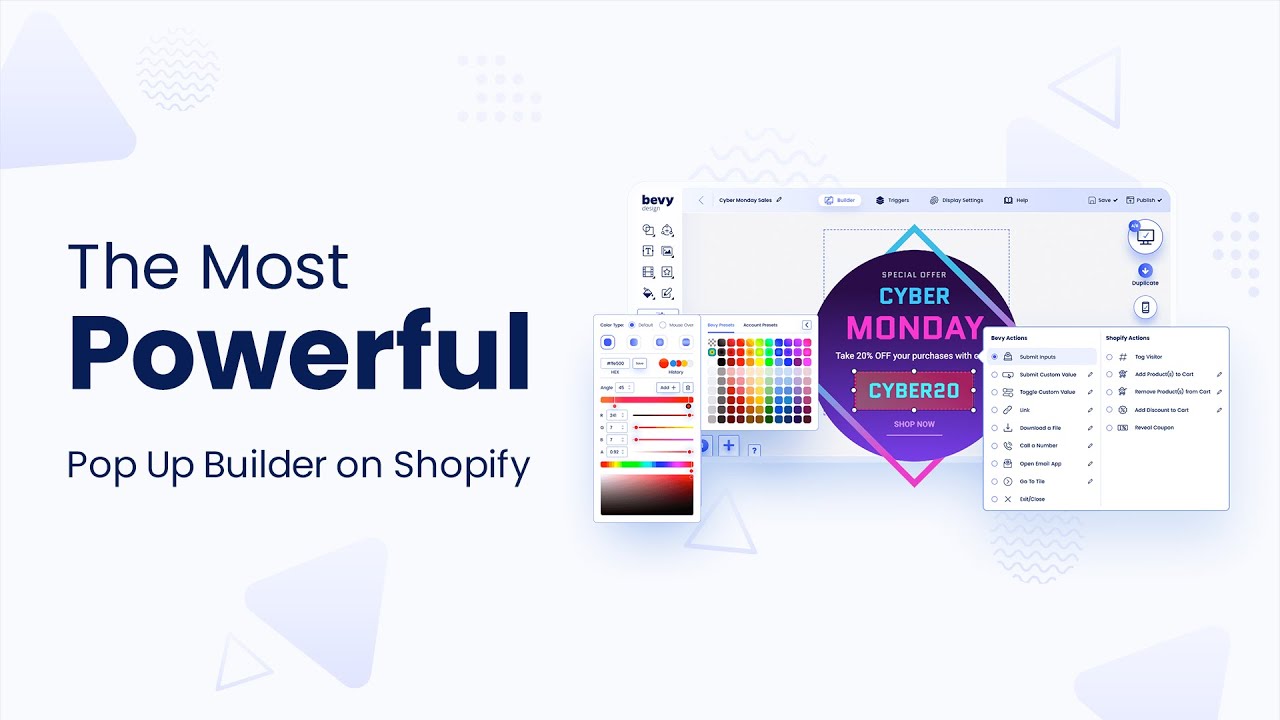 Bevy Design ‑ Animated Pop Ups
