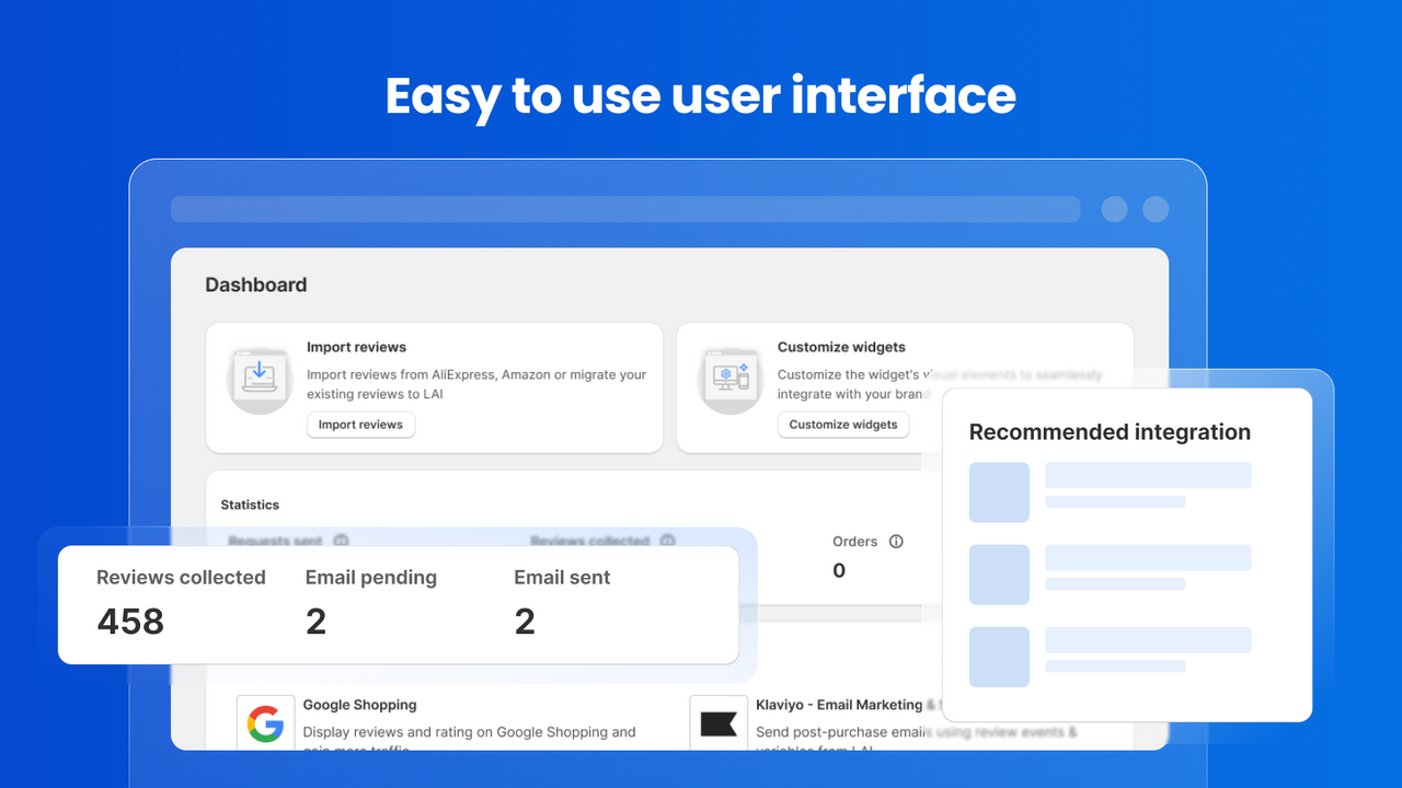 Easy to use user-friendly interface, manage your reviews at ease