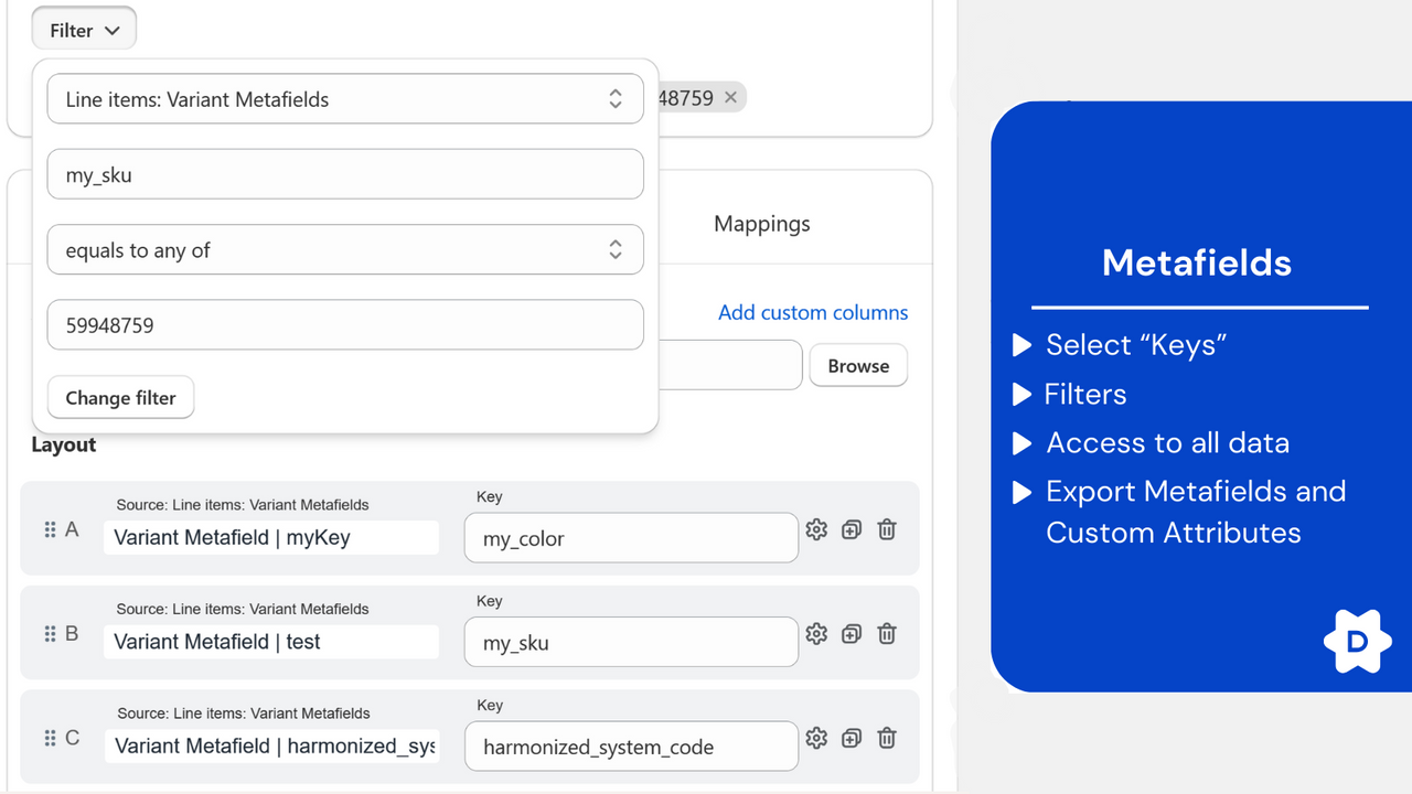 Export Metafields and Custom Attributes