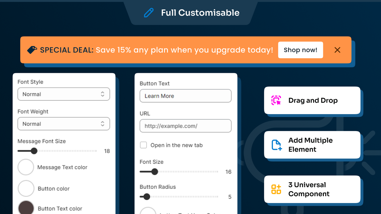 Create multiple countdown bars