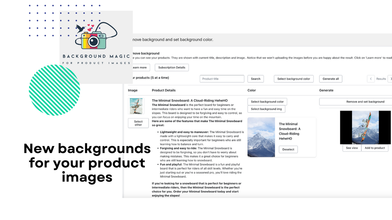BackgroundMagic for Products