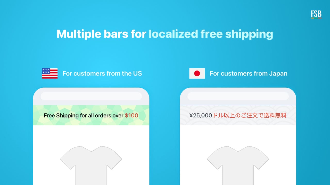 Shopify App, Free Shipping Bar by Hextom, free shipping offer