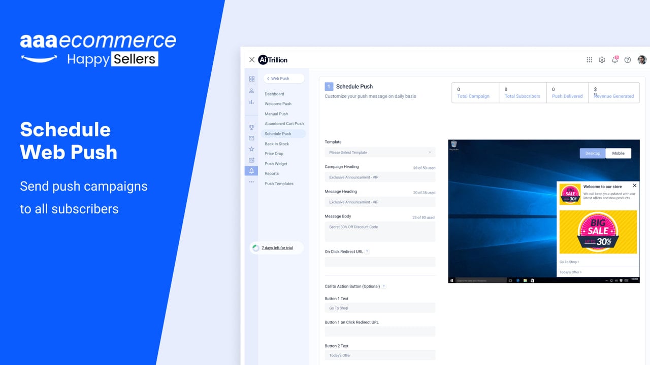 Schedule Web Push Notification