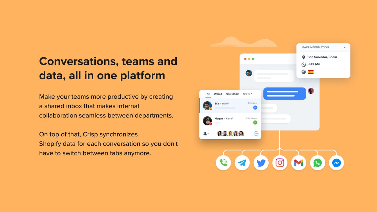 Multichannel helpdesk for Shopify merchants - Crisp